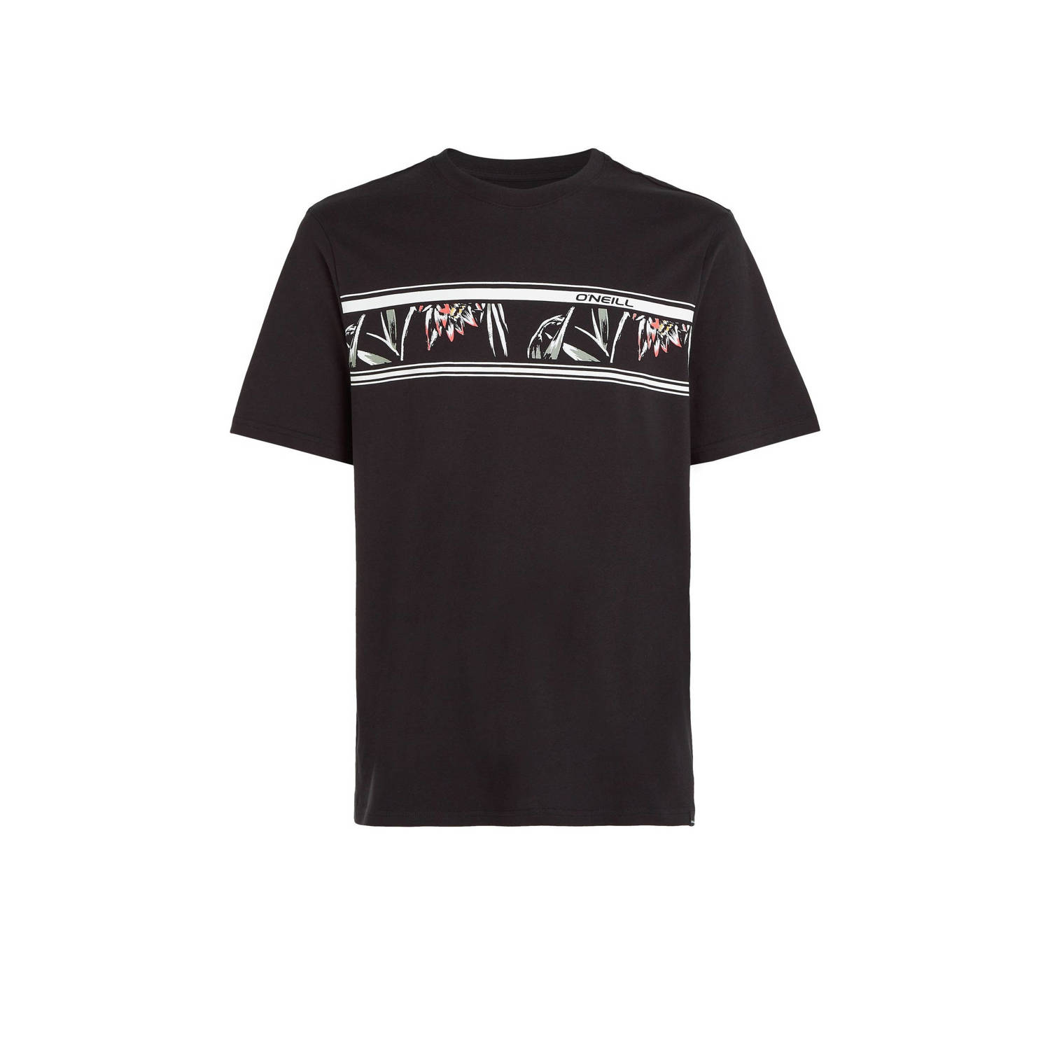 O'Neill T-shirt met printopdruk black out b