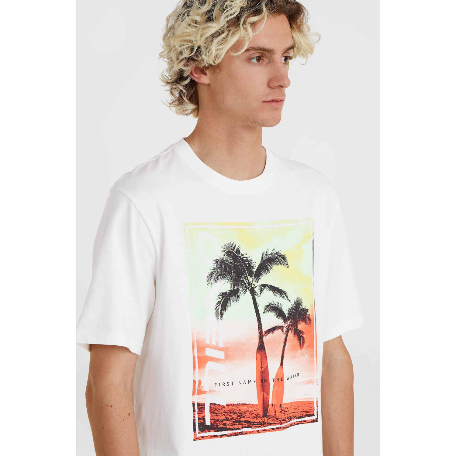 O'Neill T-shirt met printopdruk wit