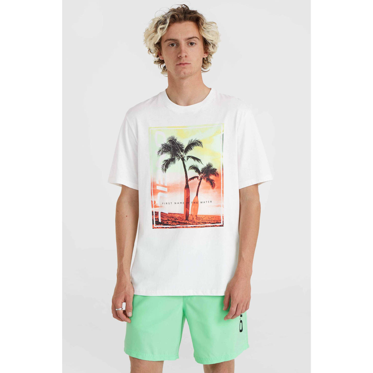 O'Neill T-shirt met printopdruk wit