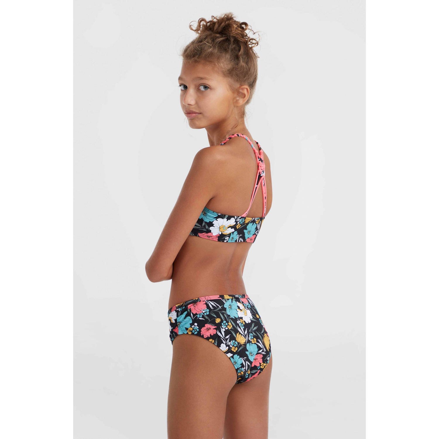 O'Neill crop bikini Tropics zwart multi