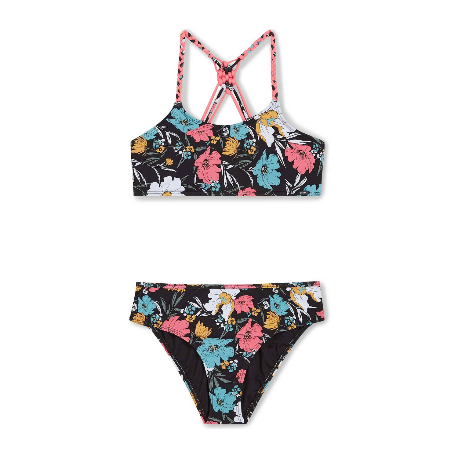 O'Neill crop bikini Tropics zwart multi