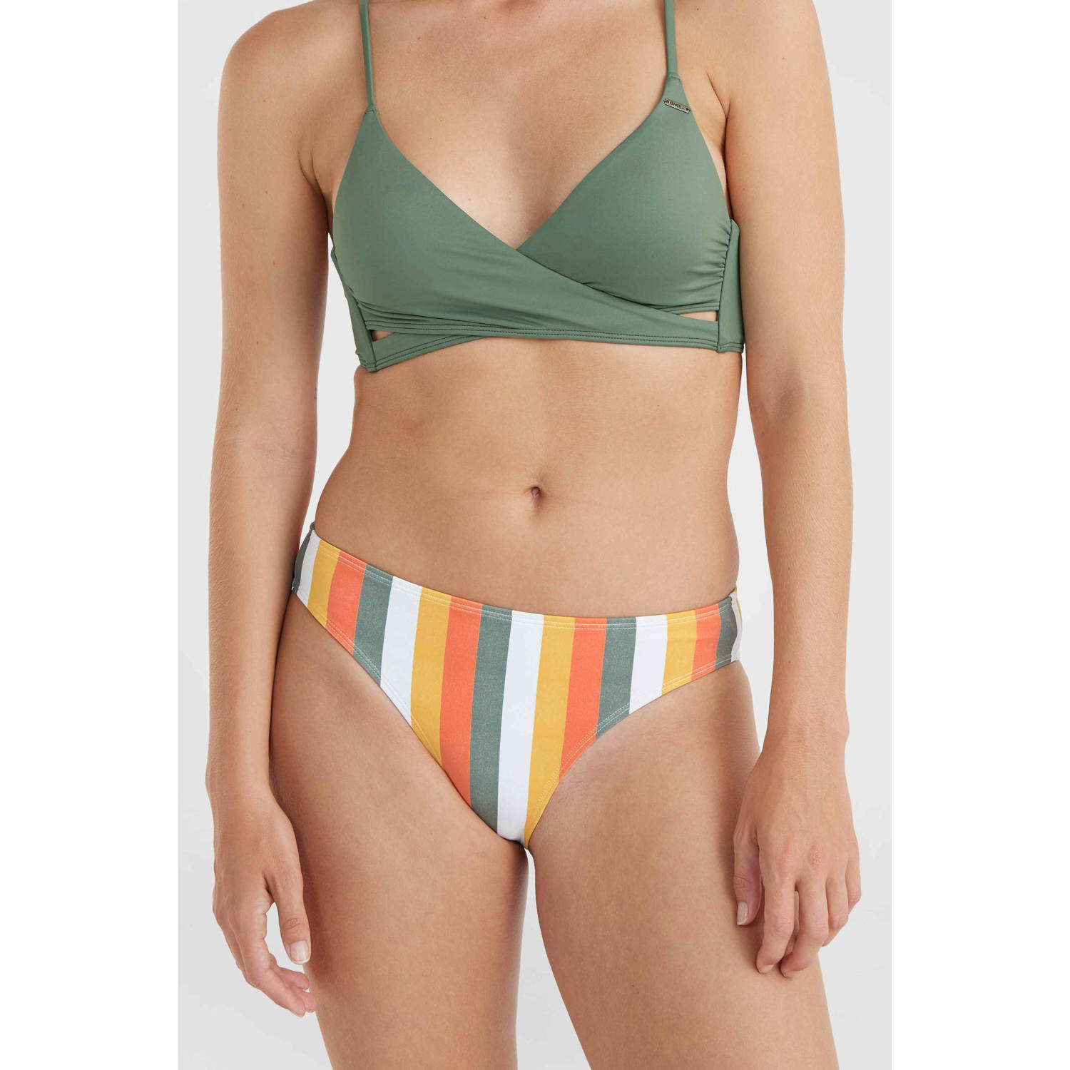 O'Neill bikinibroekje Rita oranje wit groen