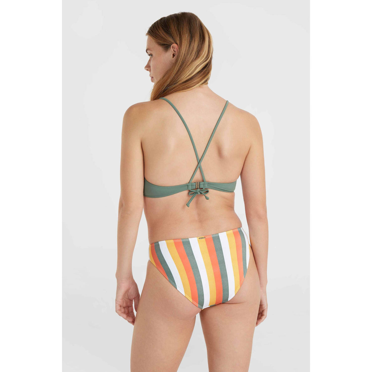O'Neill bikinibroekje Rita oranje wit groen