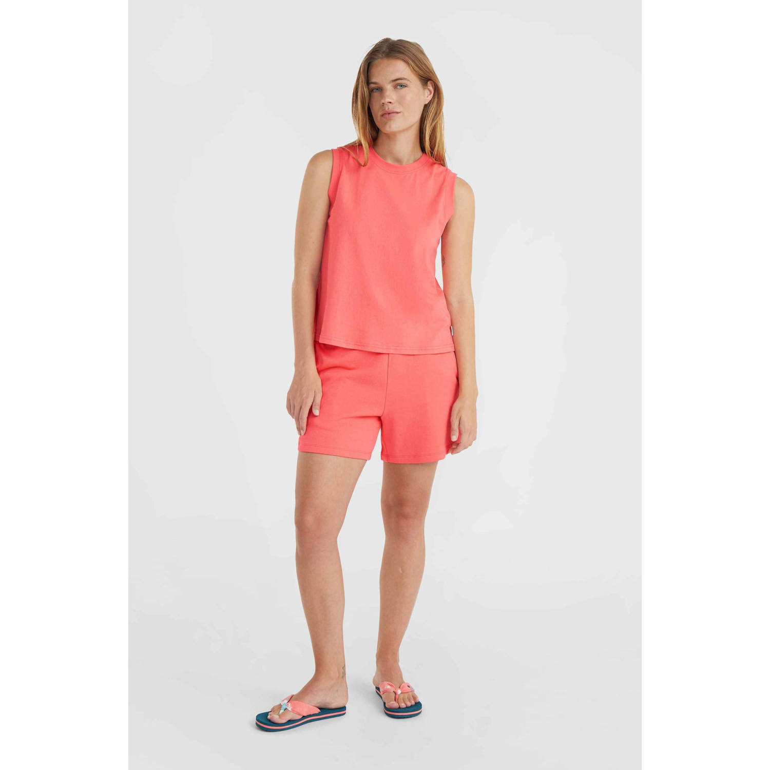 O'Neill high waist regular fit short met printopdruk roze