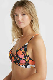 thumbnail: O'Neill voorgevormde bikini Baay Maoi zwart/oranje/roze