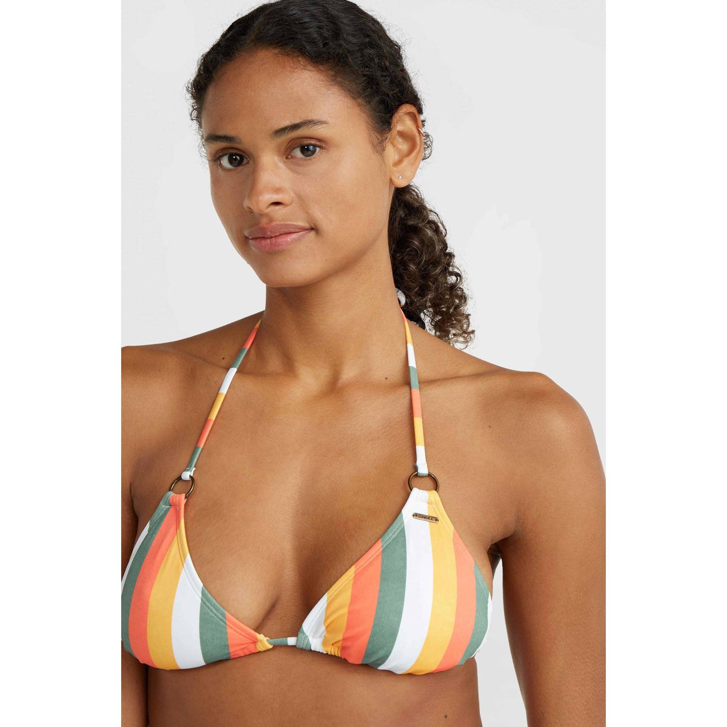 O'Neill voorgevormde triangel bikini Capri Bondey oranje wit groen
