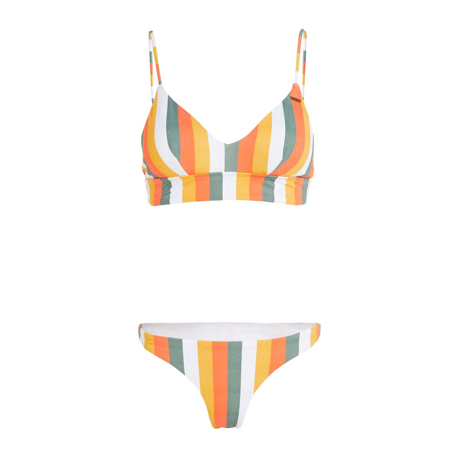 O'Neill voorgevormde triangel bikini Wave Skye oranje wit groen