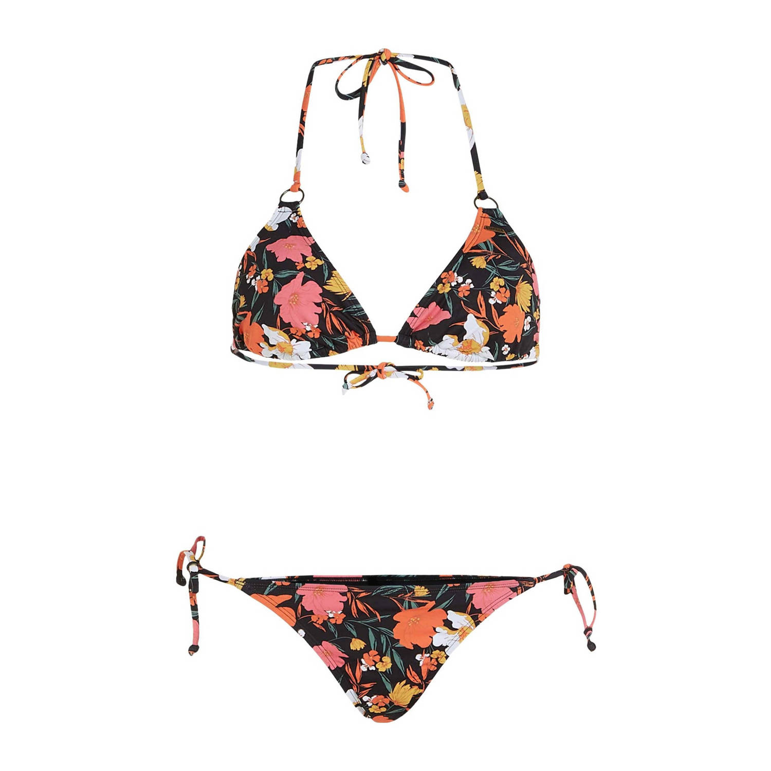 O'Neill voorgevormde triangel bikini Capri Bondey zwart oranje roze