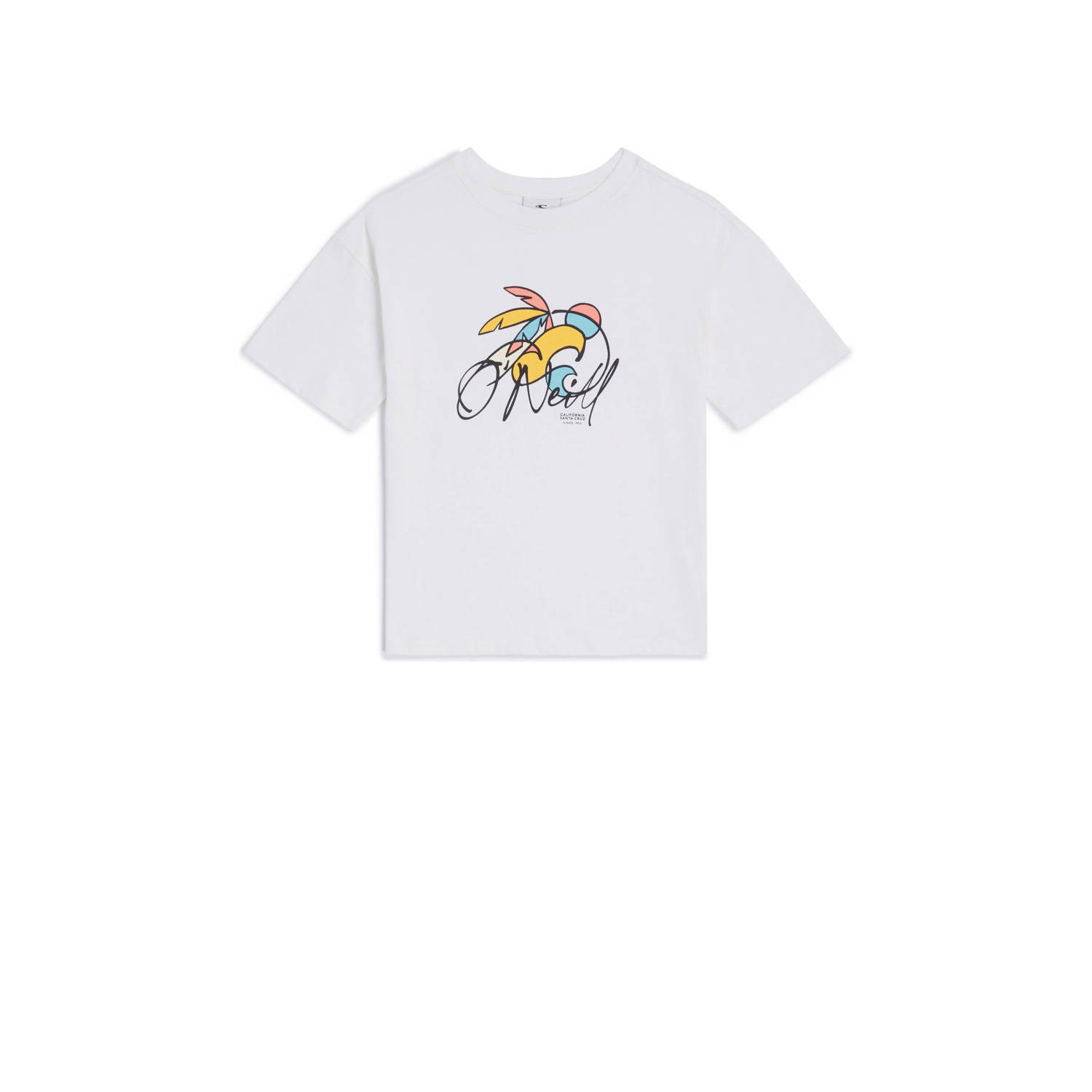 O'Neill T-shirt met printopdruk wit Meisjes Katoen Ronde hals Printopdruk 116