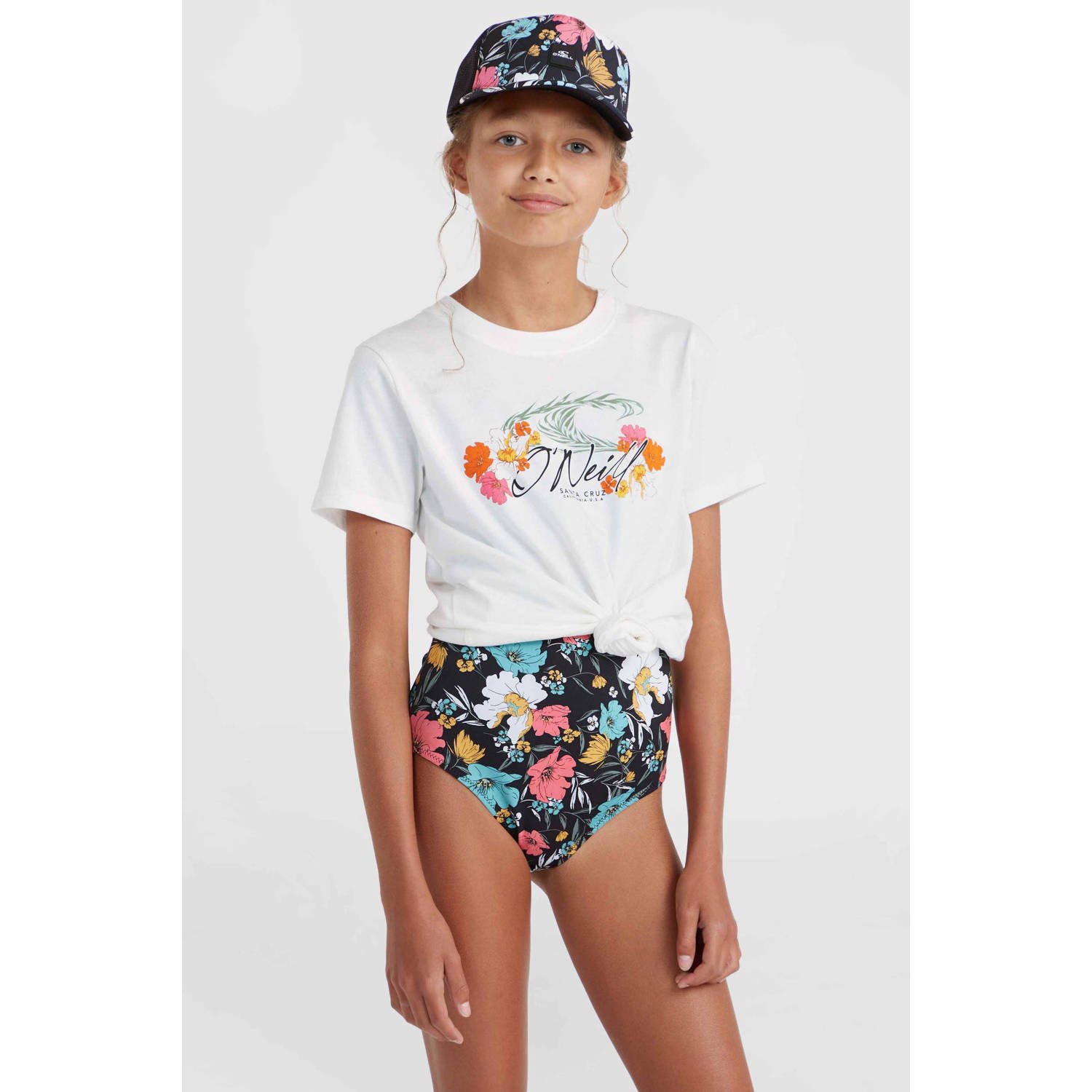 O'Neill T-shirt met printopdruk wit Meisjes Katoen Ronde hals Printopdruk 128