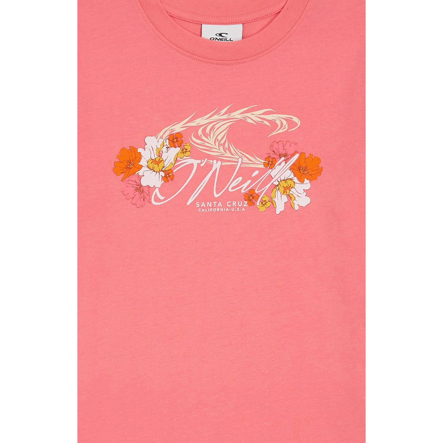 O'Neill T-shirt met printopdruk roze