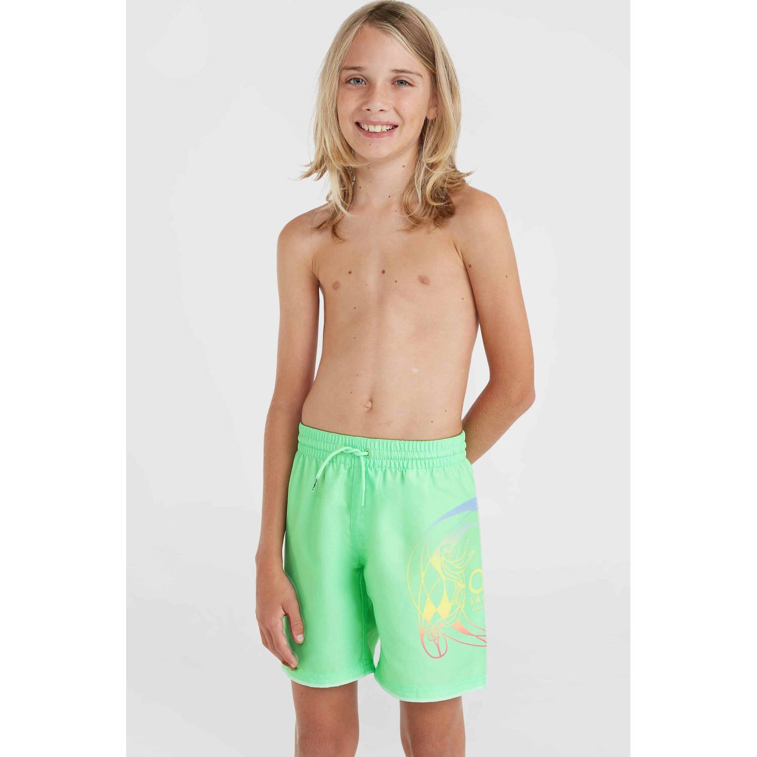 O'Neill zwemshort met printopdruk neon groen Jongens Polyester Effen 104