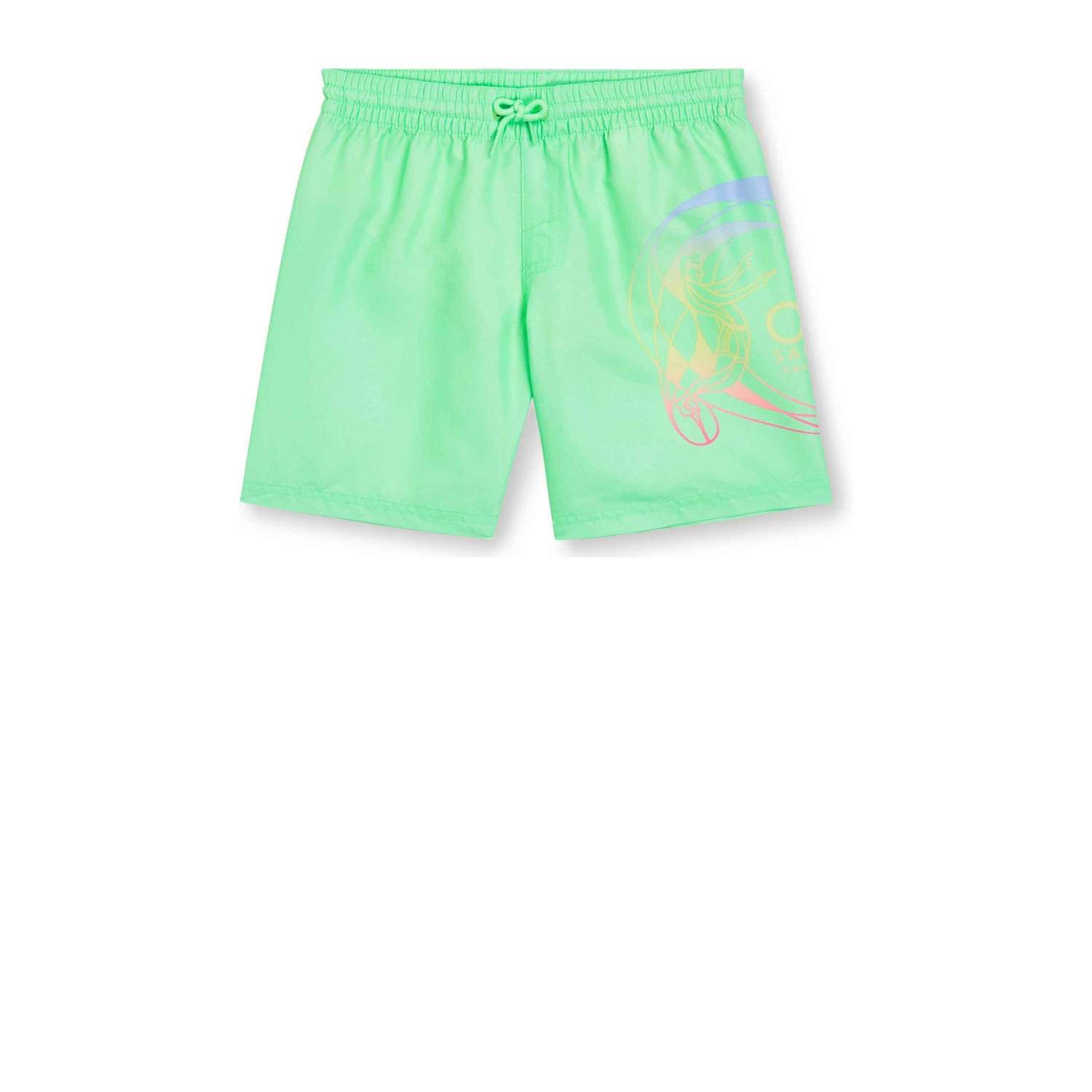 O'Neill zwemshort met printopdruk neon groen Jongens Polyester Effen 176