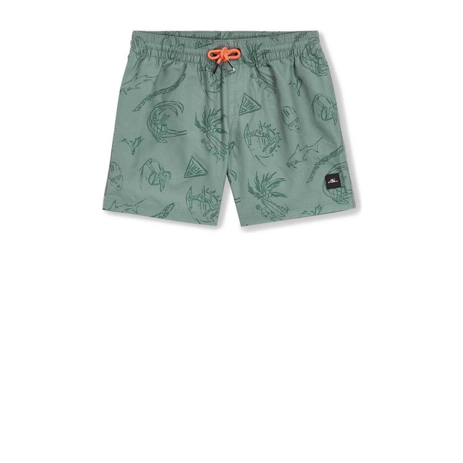 O'Neill zwemshort Cali grijsgroen Jongens Polyester All over print 104