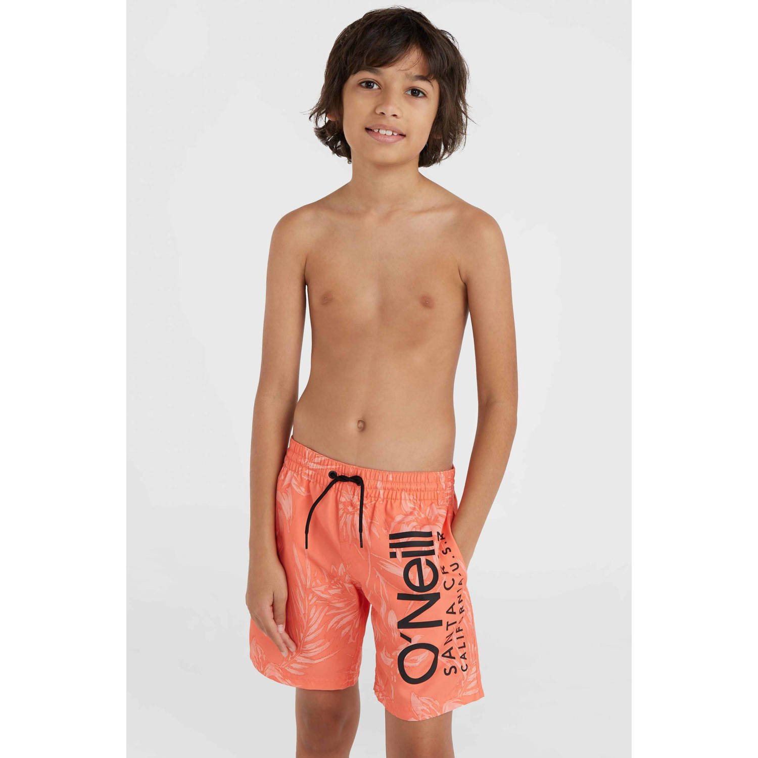 O'Neill zwemshort met logo koraaloranje Jongens Polyester Logo 116