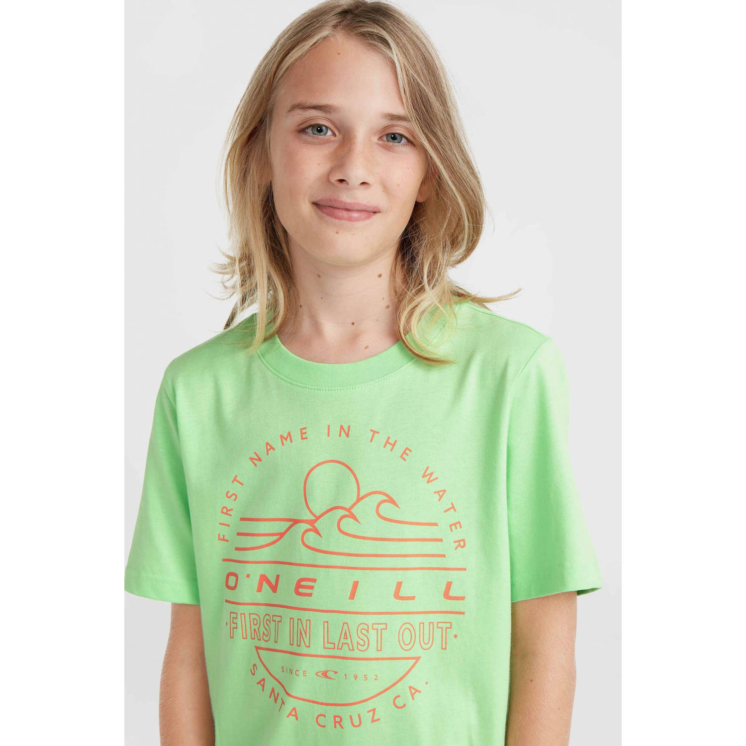 O'Neill T-shirt met printopdruk neon groen