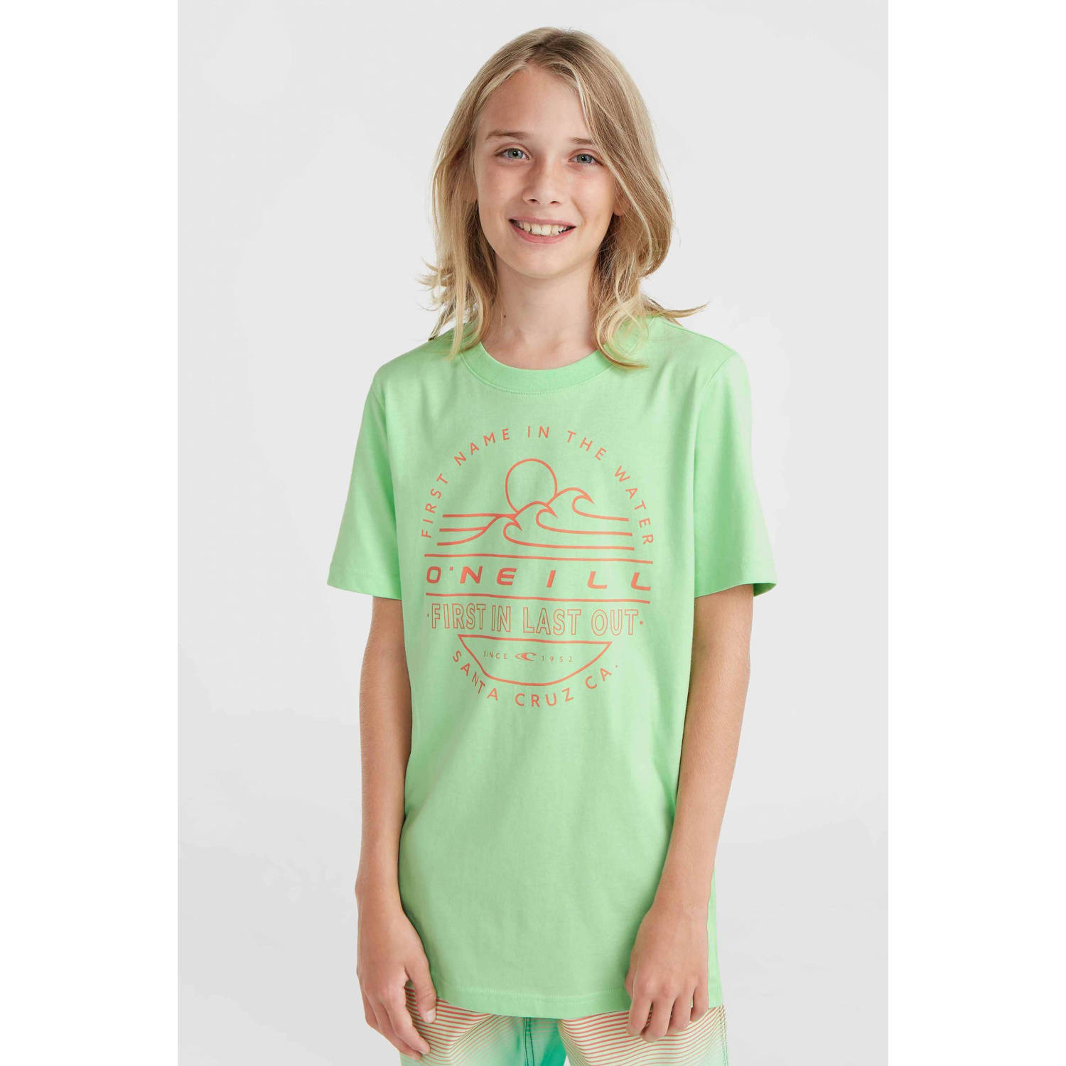 O'Neill T-shirt met printopdruk neon groen