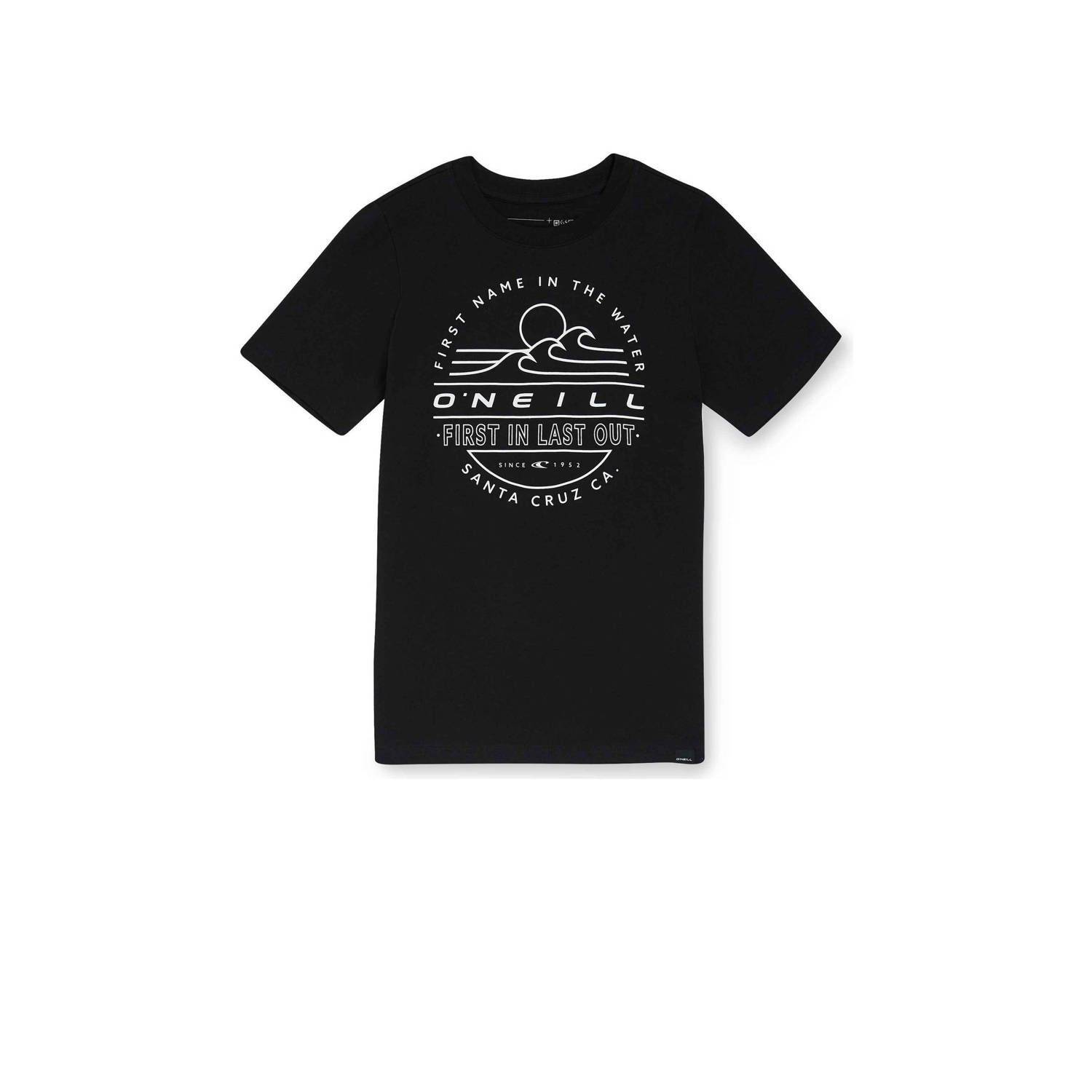 O'Neill T-shirt met printopdruk zwart Jongens Katoen Ronde hals Printopdruk 116