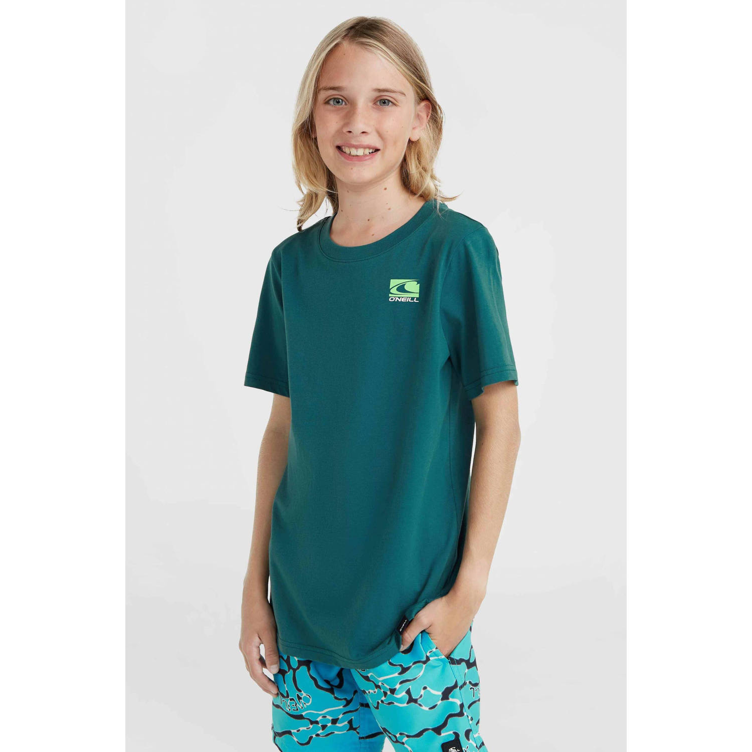 O'Neill T-shirt met backprint groen Jongens Katoen Ronde hals Backprint 104