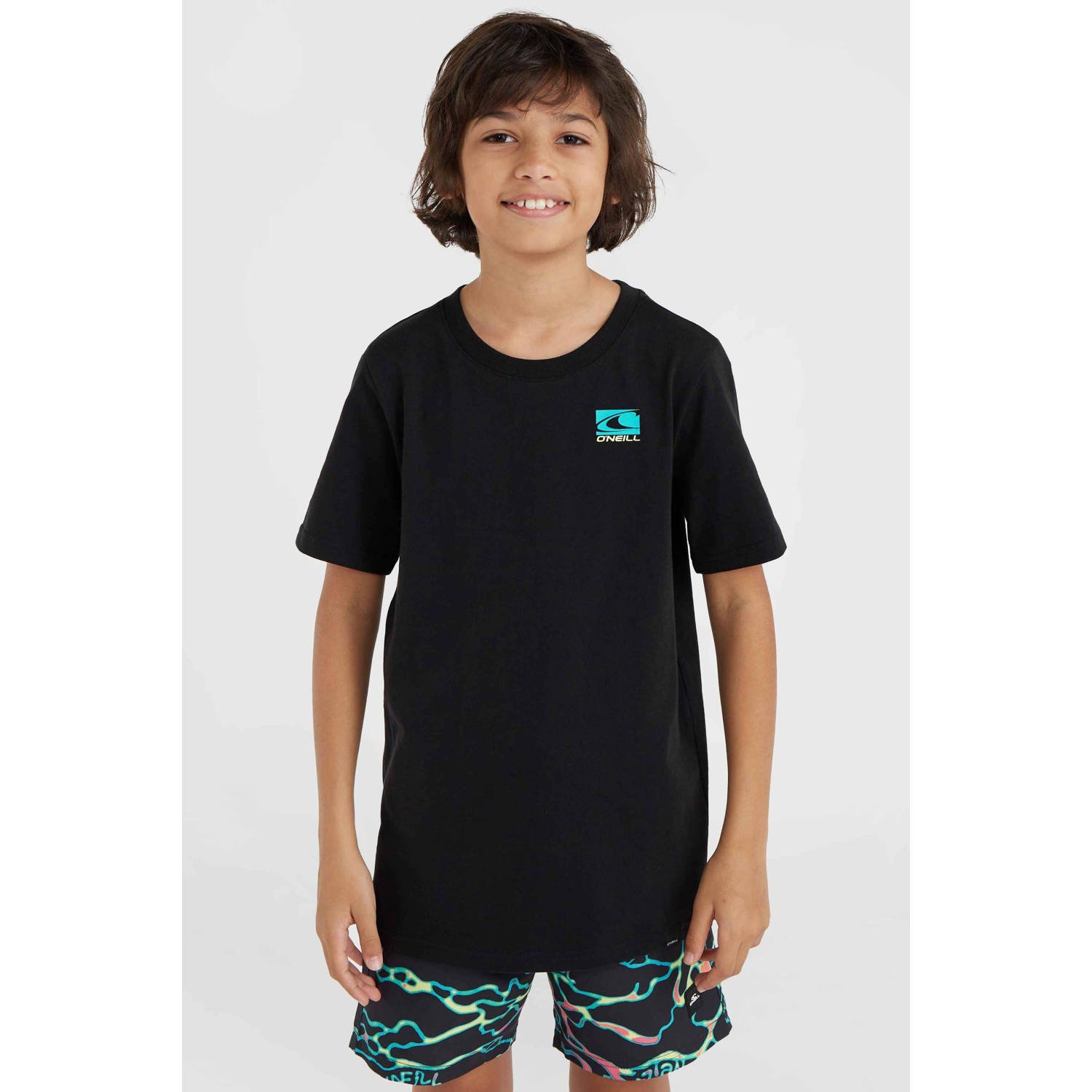 O'Neill T-shirt met backprint zwart Jongens Katoen Ronde hals Backprint 128