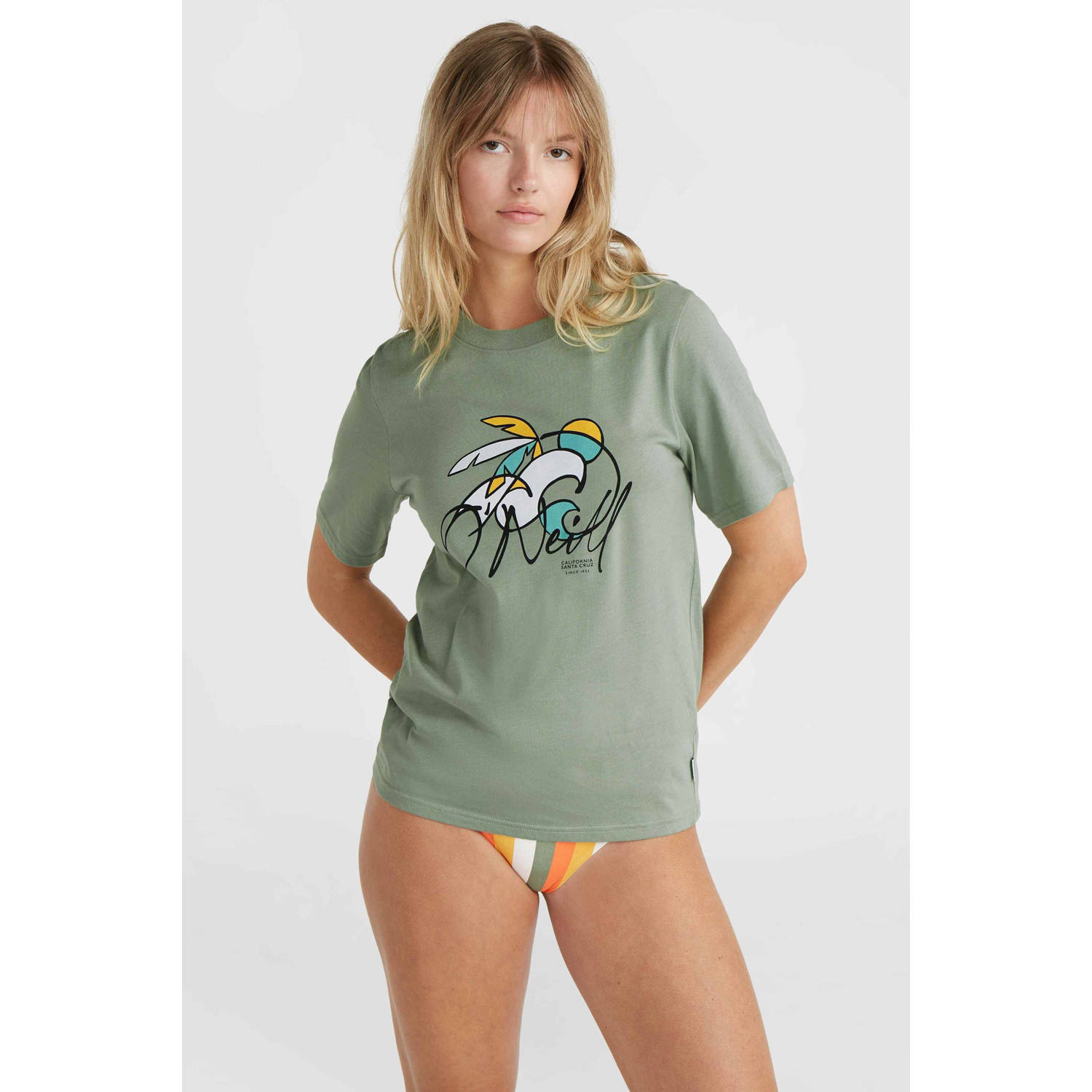 O'Neill T-shirt met printopdruk groen