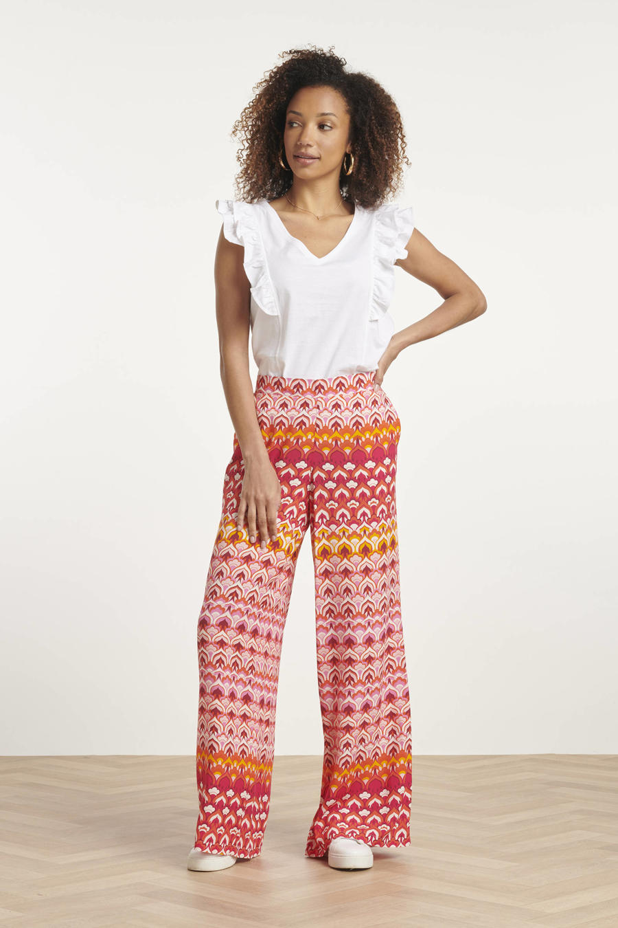 Dames Broek met bloemenprint | MS Mode Dames Broek met bloemenprint | MS Mode