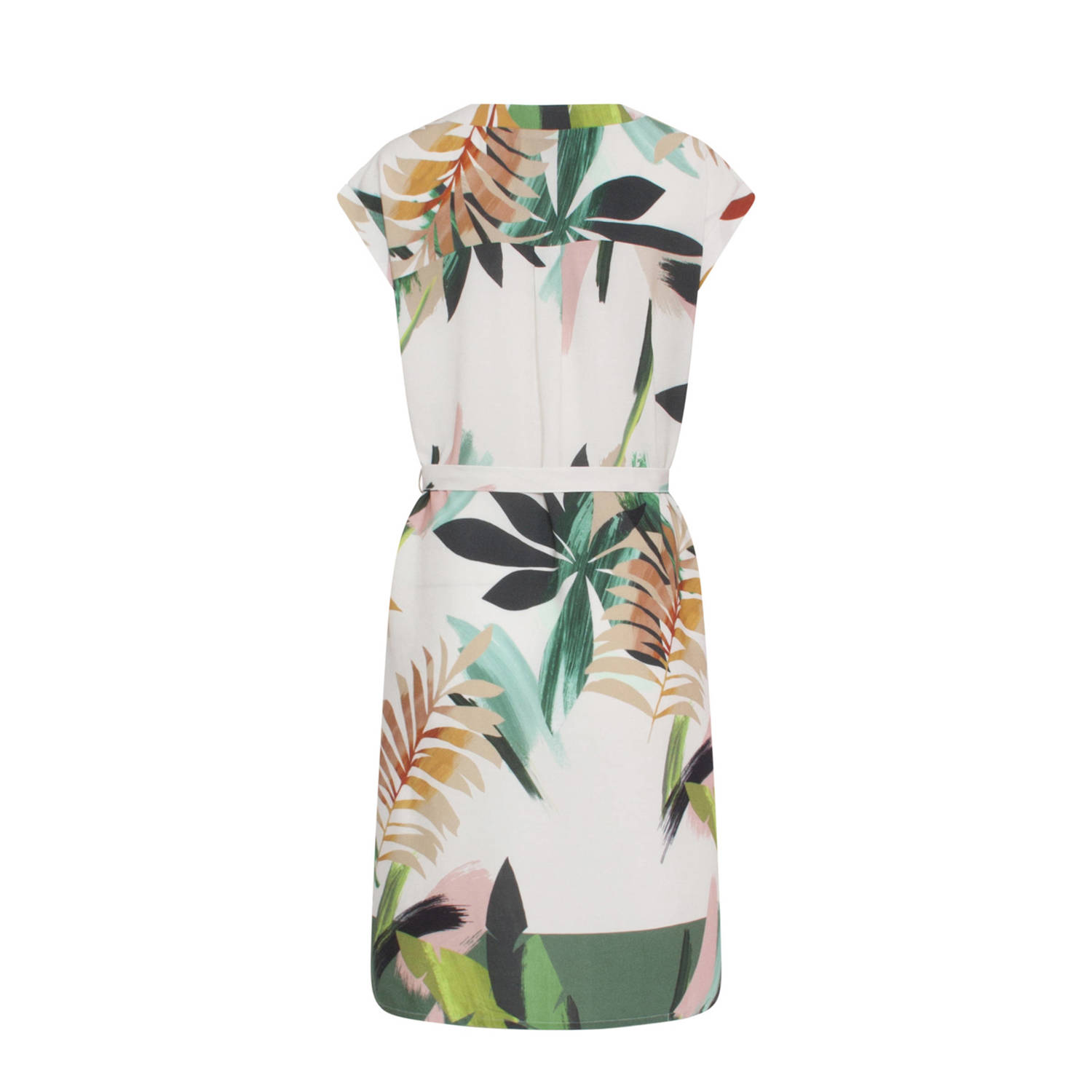 Smashed Lemon jurk met all over print wit groen