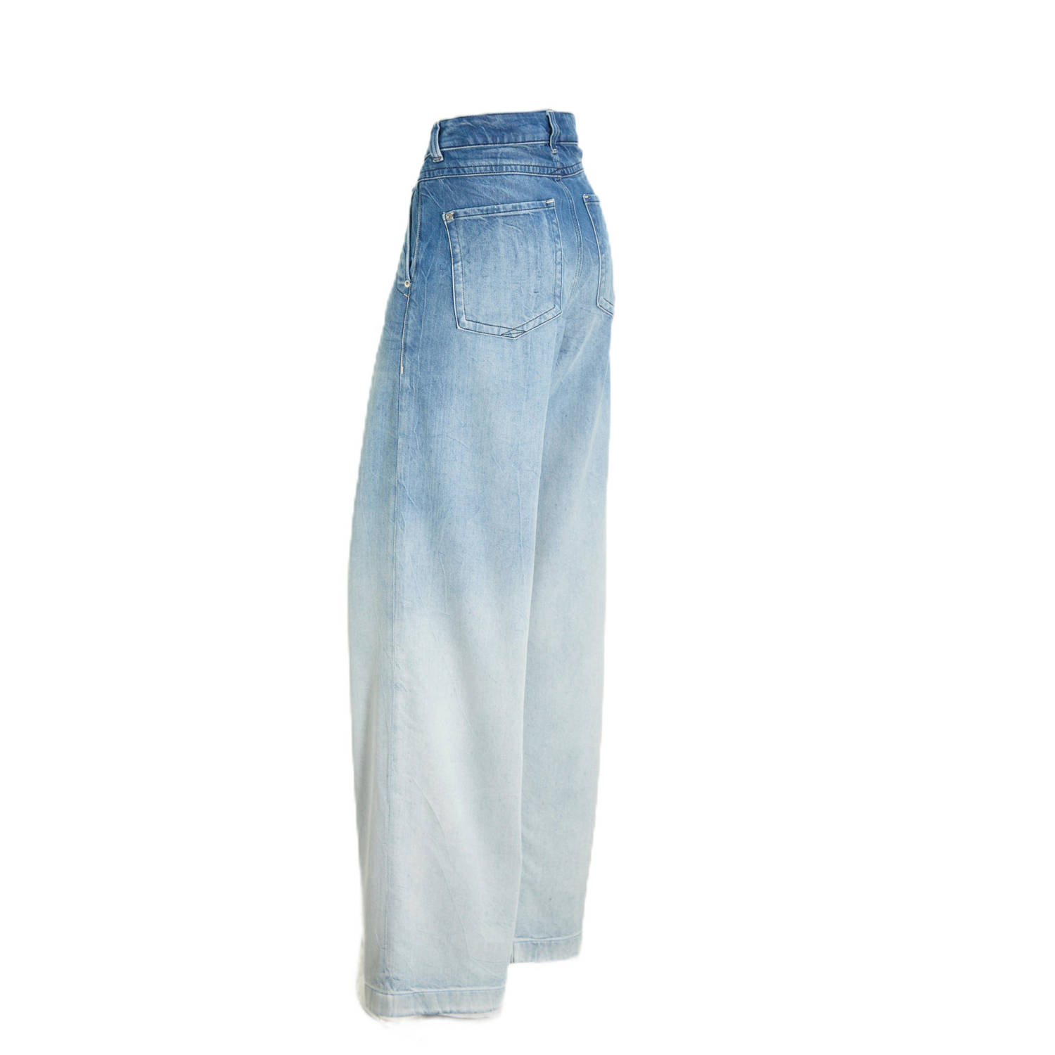 BOSS high waist wide leg jeans light blue denim