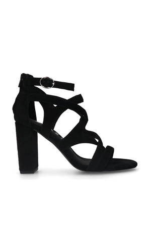   suède sandalettes zwart