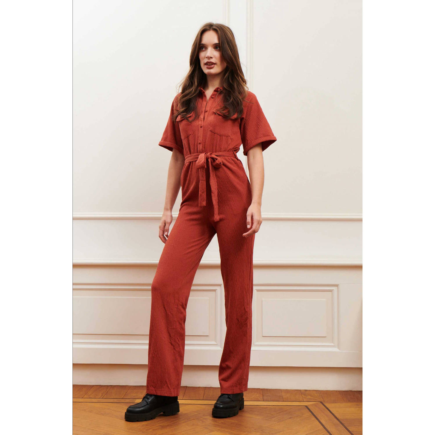 Lofty Manner Bellamy Jumpsuit Red Dames