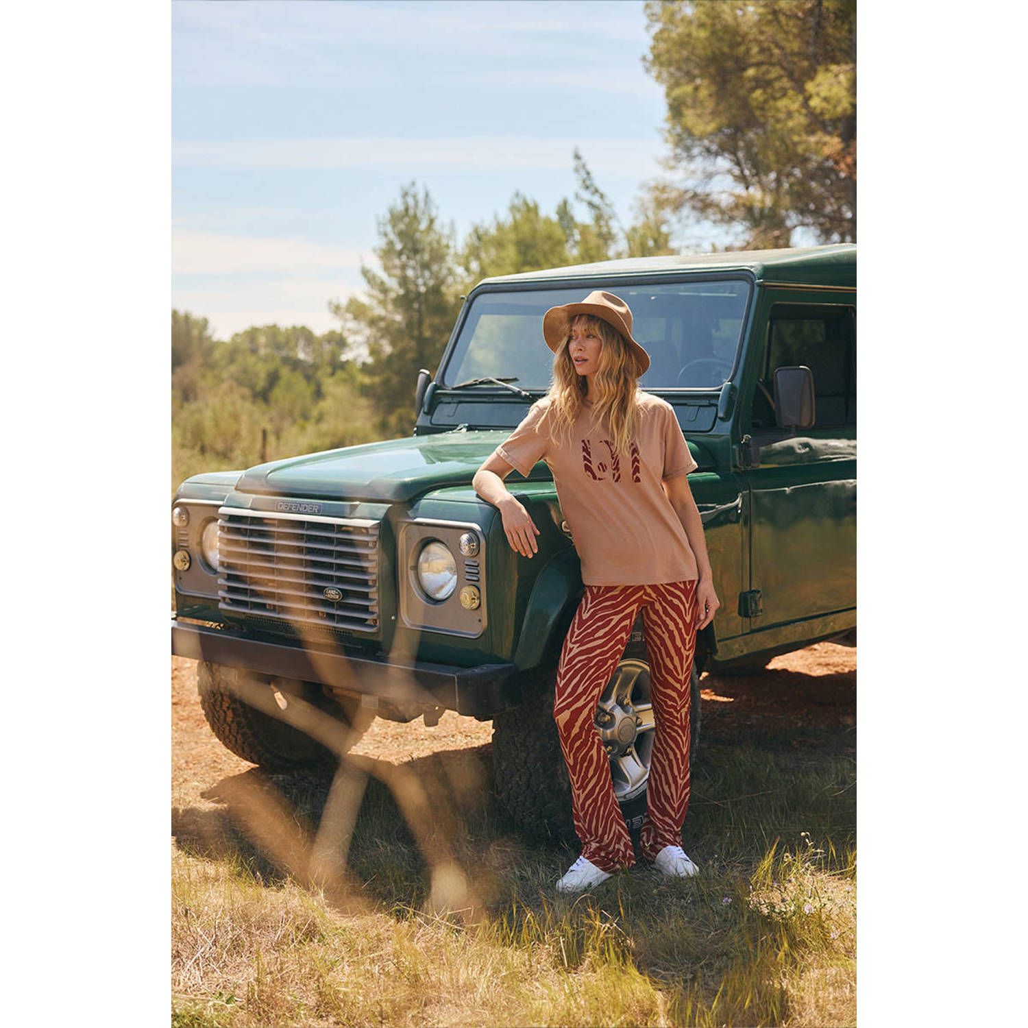 Lofty Manner T-shirt met printopdruk beige