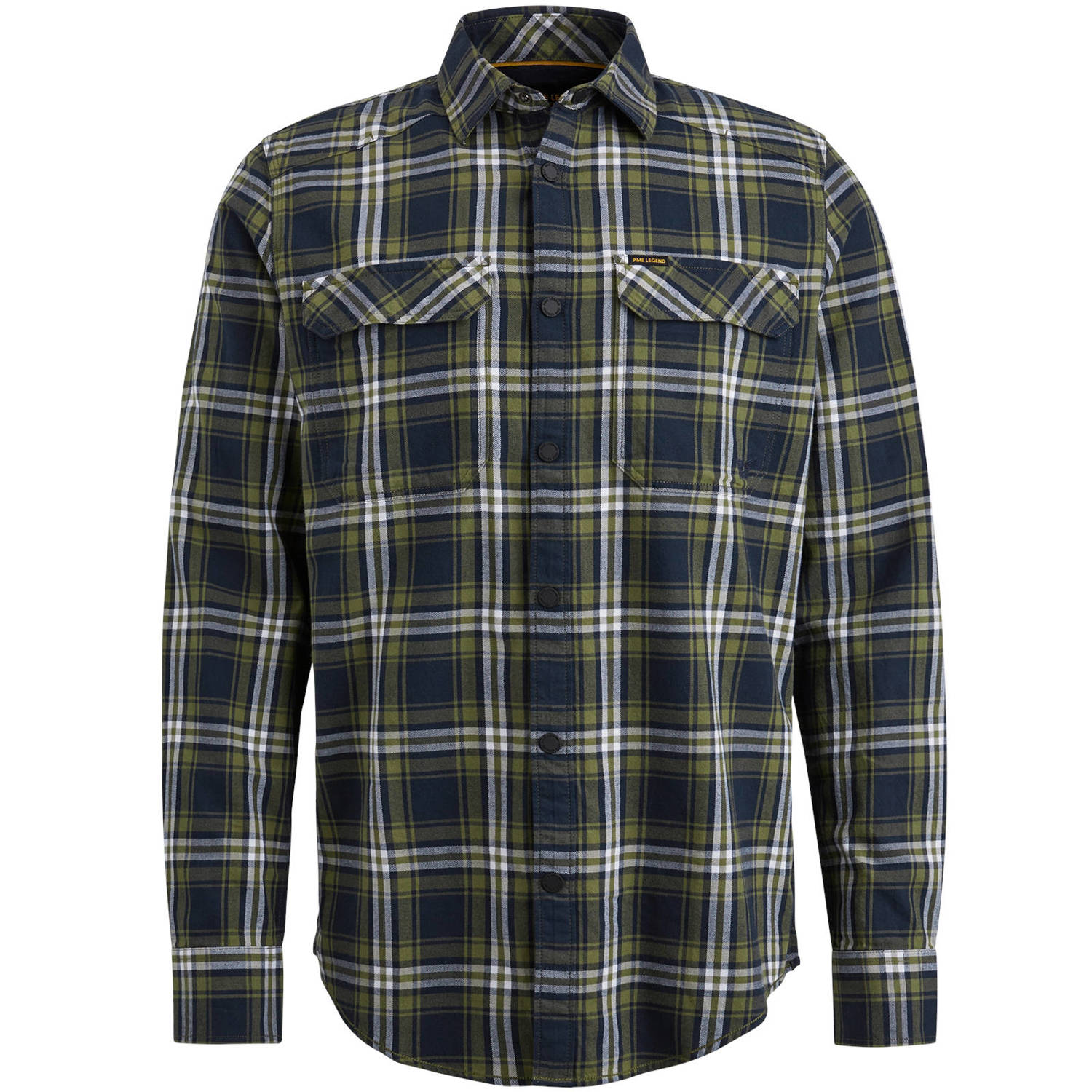 PME Legend Twill Check Overhemd Lange Mouw Multicolor Heren