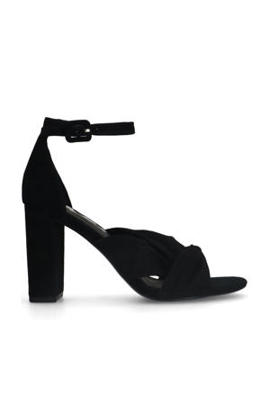   suède sandalettes zwart