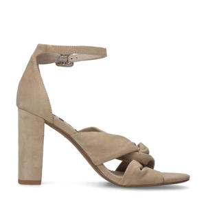   suède sandalettes beige