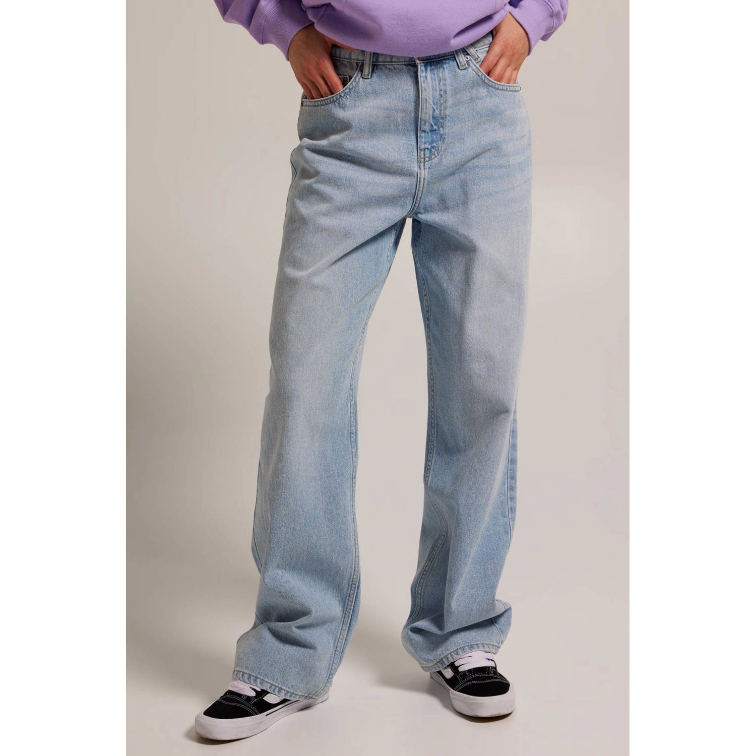 America Today high waist straight jeans Irvine light blue denim