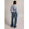 America Today high waist straight leg jeans Irvine dark blue denim