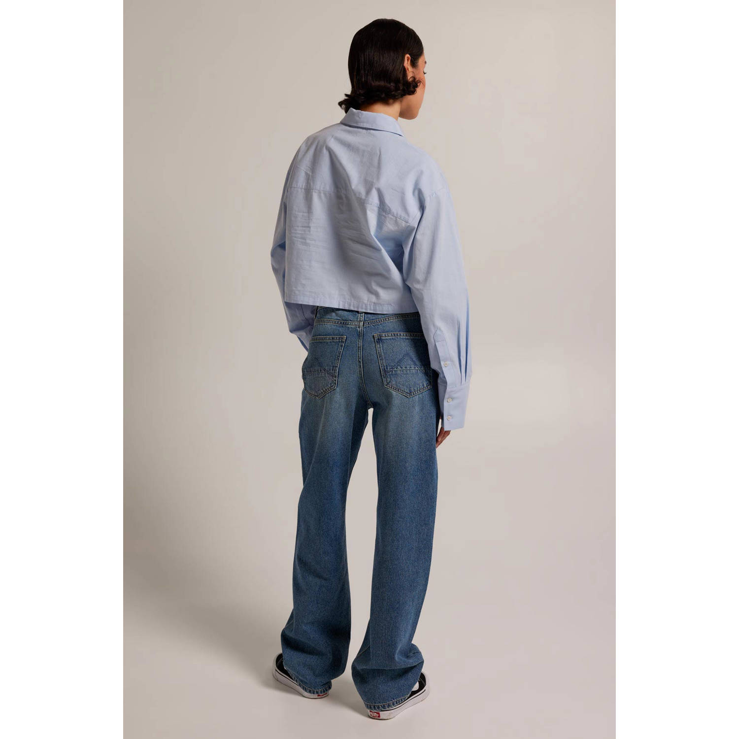 America Today high waist straight jeans Irvine dark blue denim