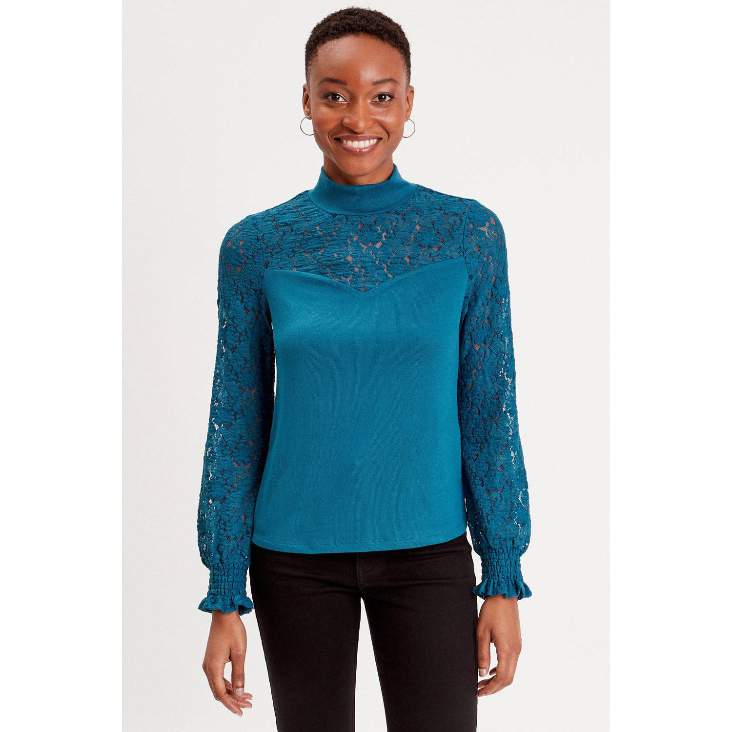 Cache semi-transparante top blauw