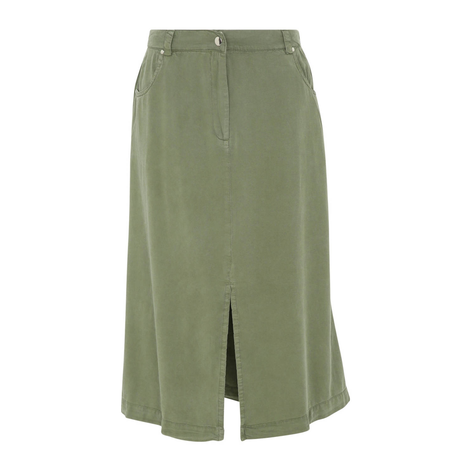 Cassis midi rok kaki