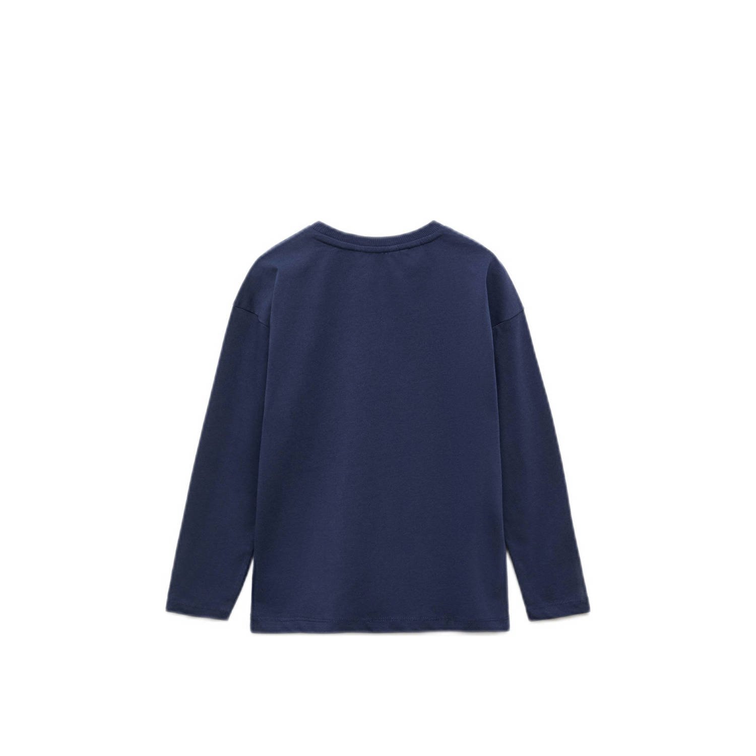 Mango Kids sweater met printopdruk donkerblauw