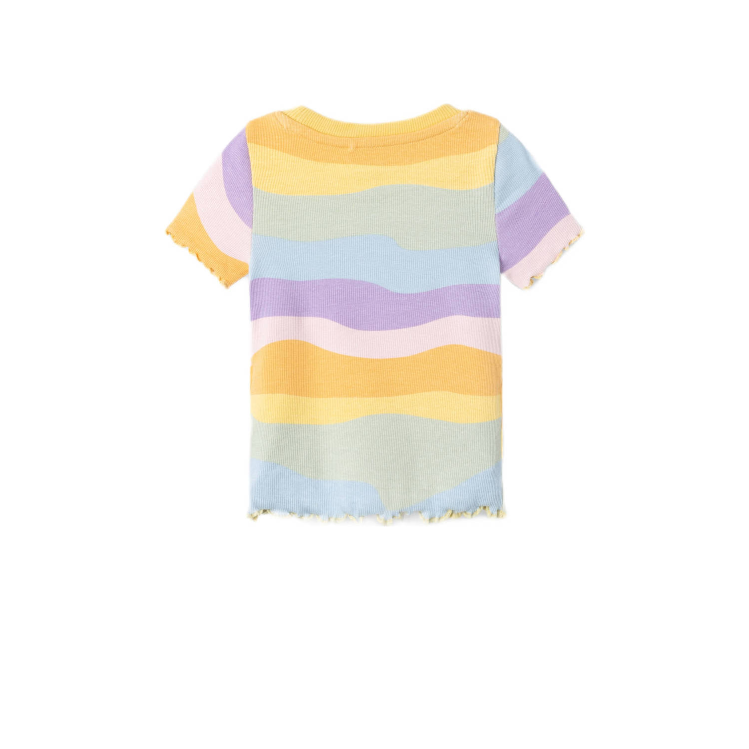 NAME IT MINI T-shirt NMFHERMINA met all over print geel multicolor