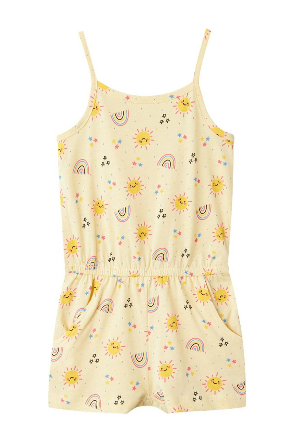 NAME IT MINI playsuit NMFVIGGA met all over print geel/ecru