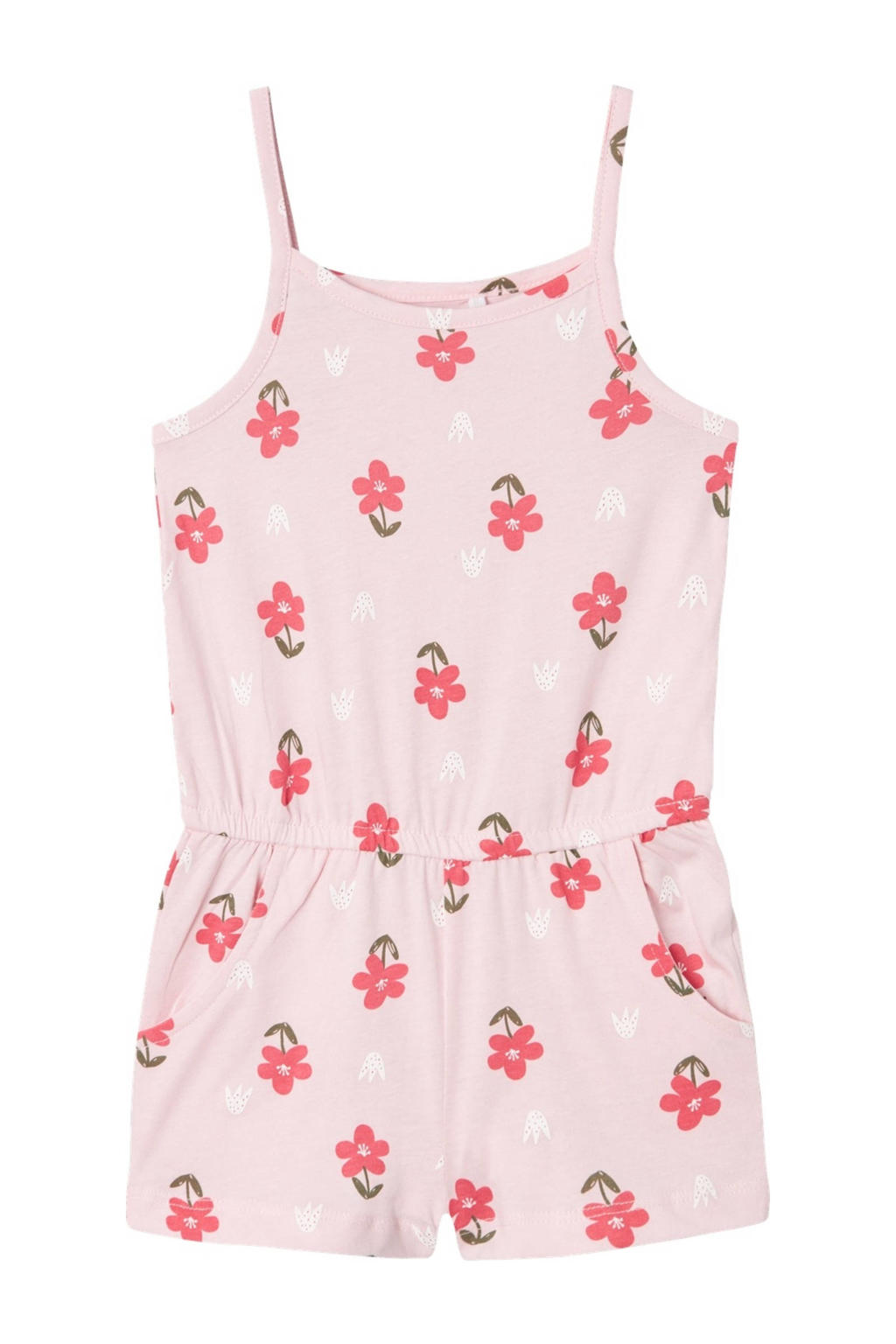 NAME IT MINI playsuit NMFVIGGA met all over print lichtroze/donkerroze
