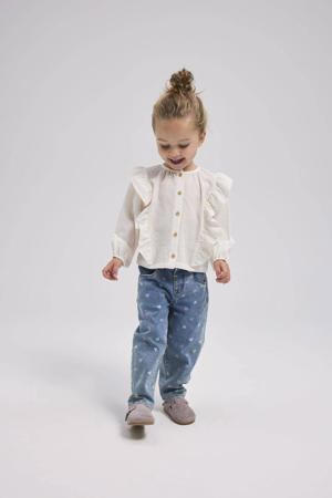 mom jeans NMFBELLA met hartjes medium blue denim