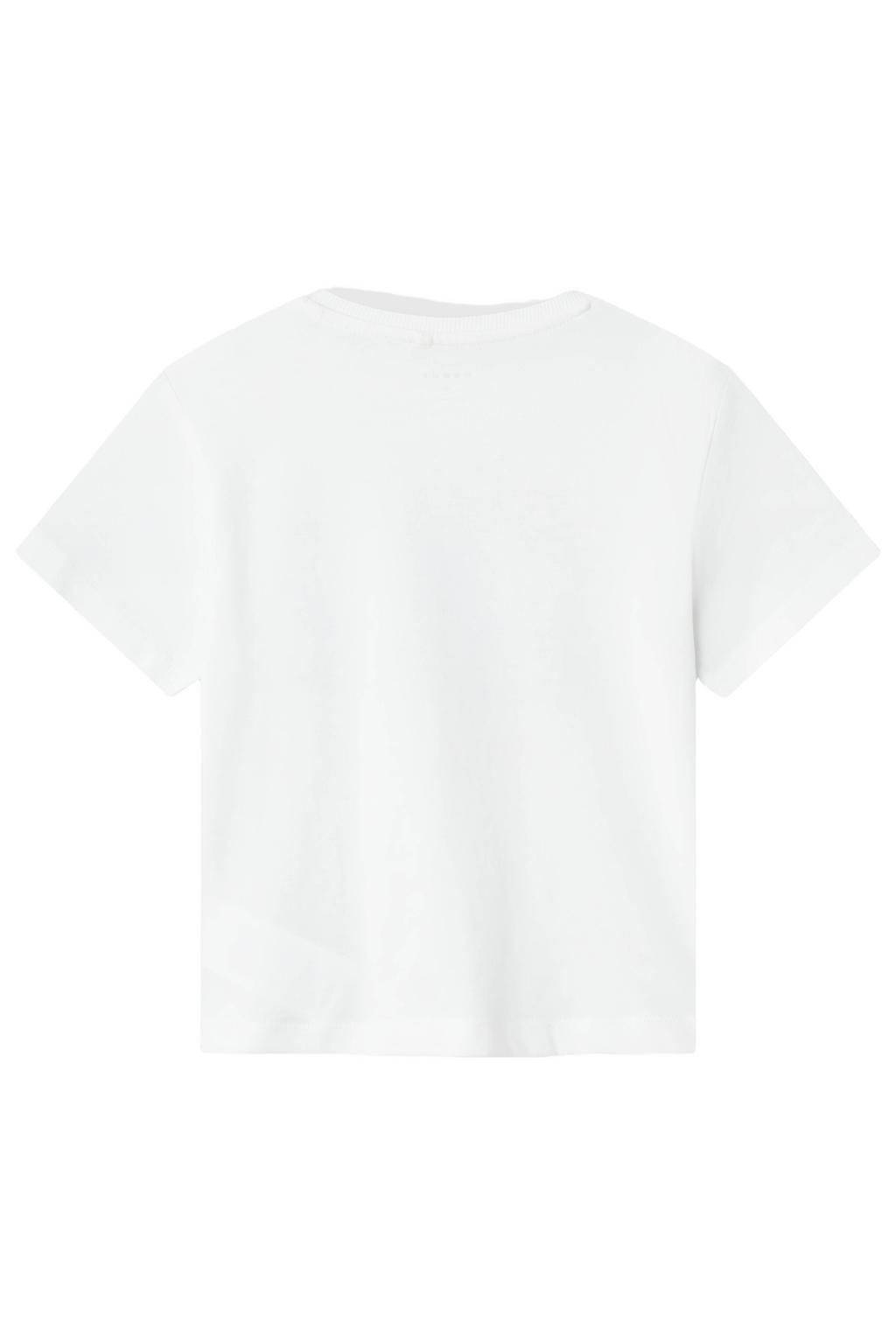 NAME IT MINI T-shirt NMMVAGNO met printopdruk wit