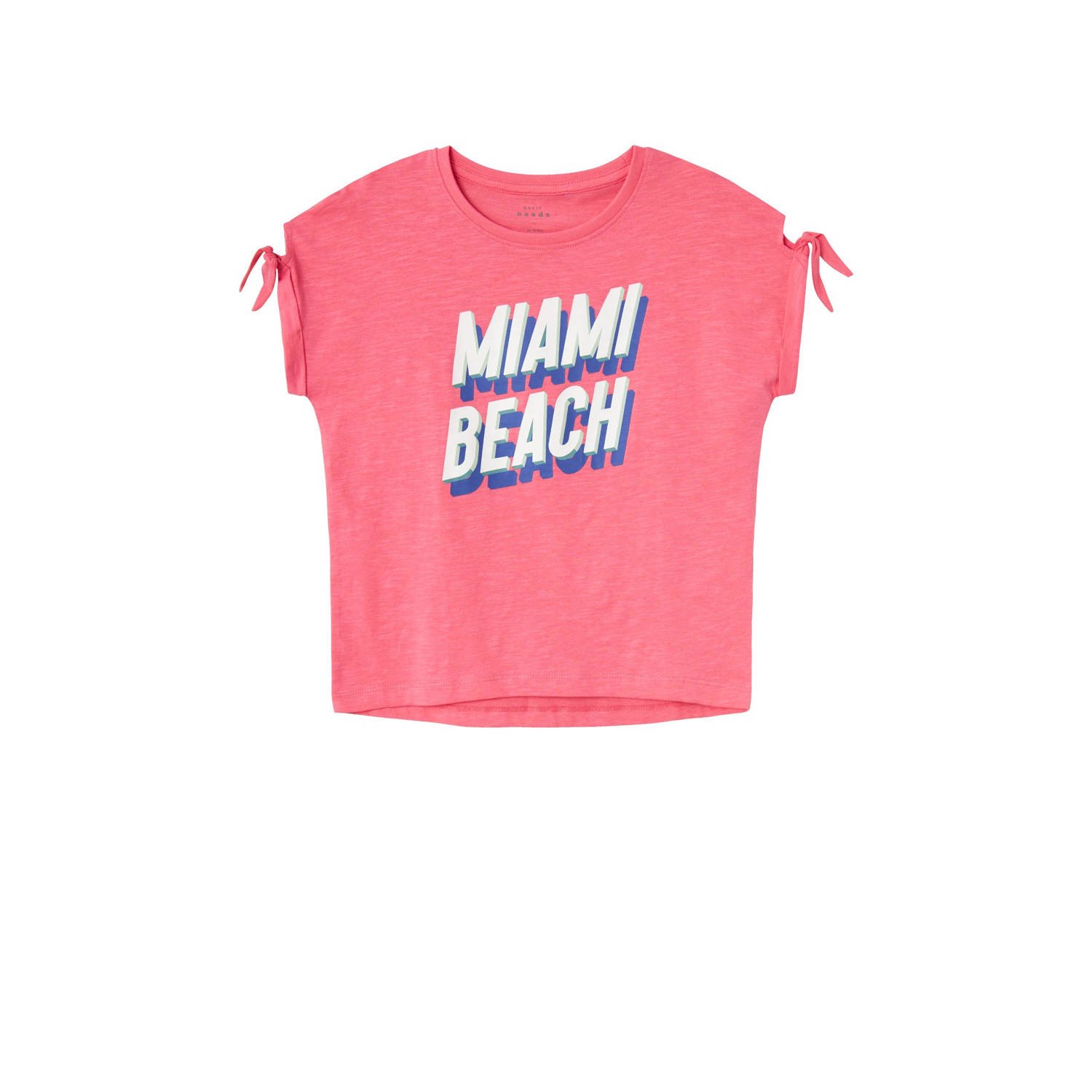 NAME IT KIDS T-shirt NKFVEET met printopdruk zoetroze