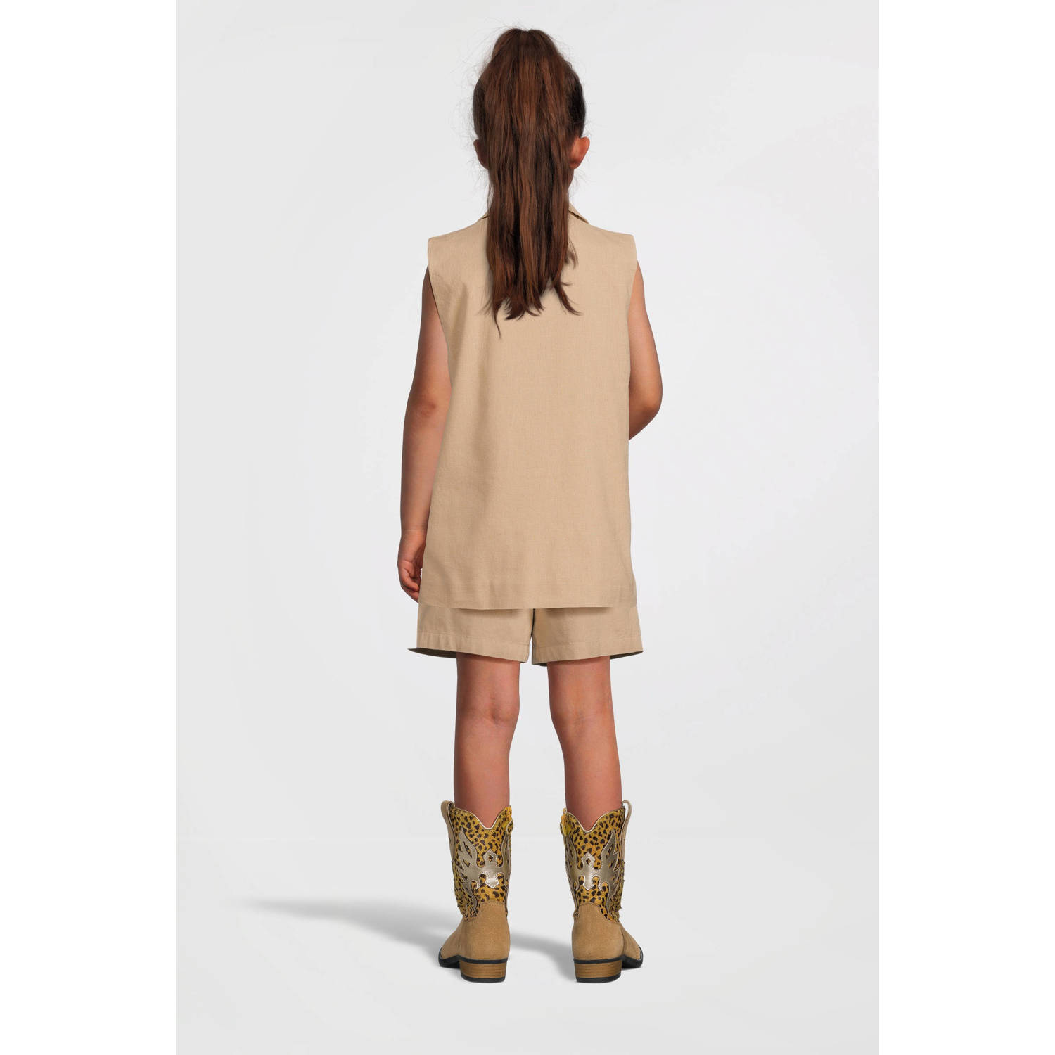 NAME IT KIDS gilet NKFFALINNEN zand