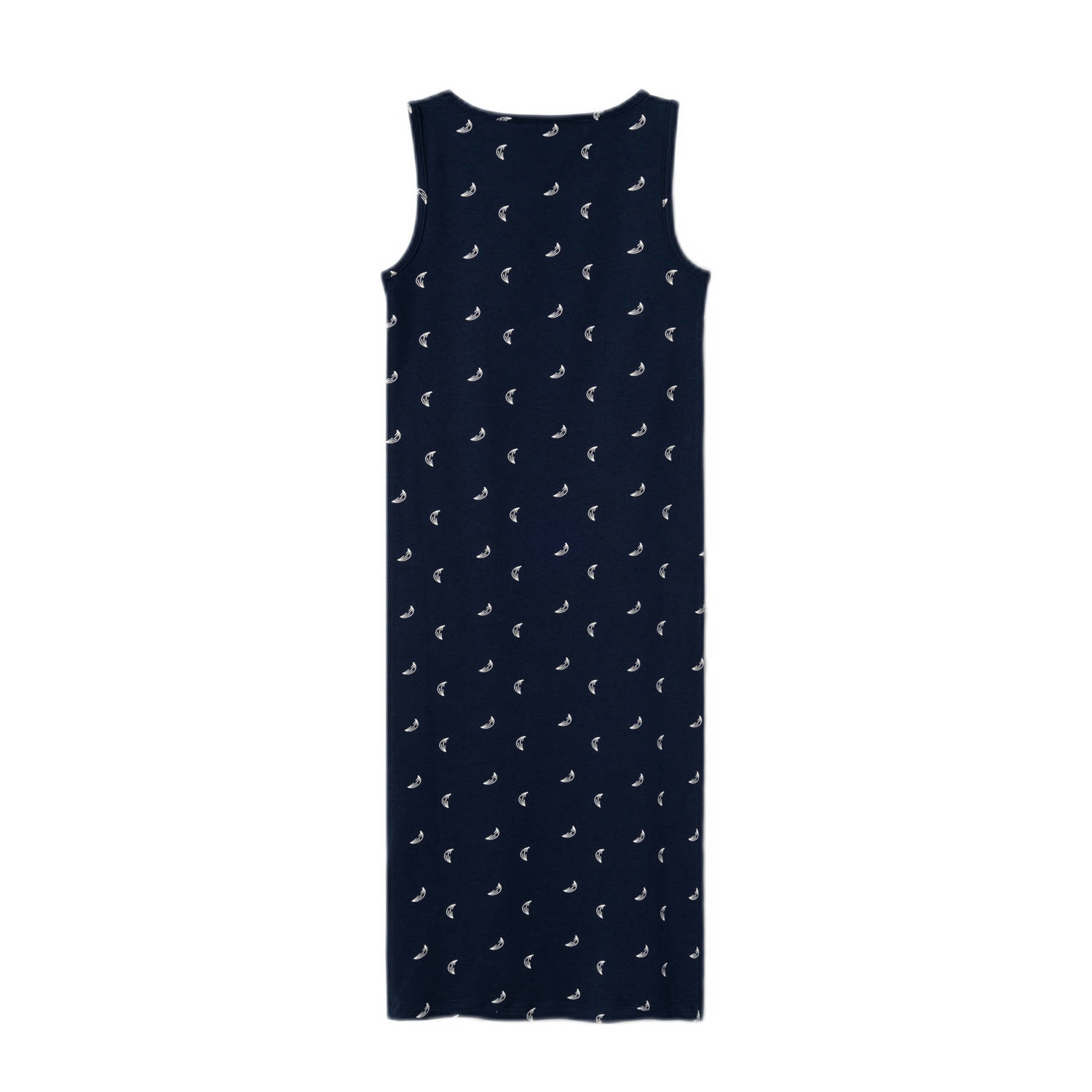 NAME IT KIDS maxi jurk NKFVIPPA met all over print donkerblauw wit