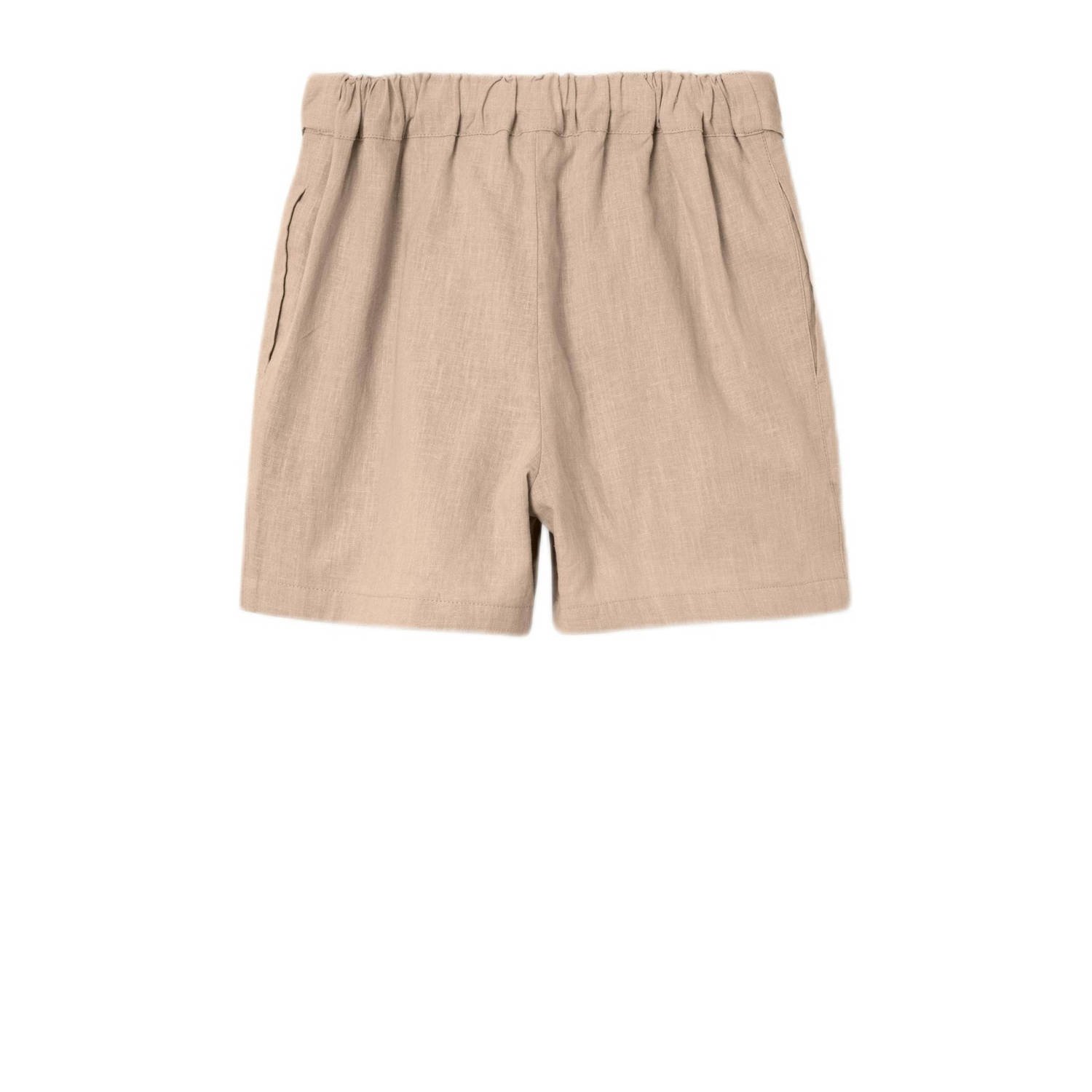 NAME IT KIDS casual short NKFFALINNEN zand