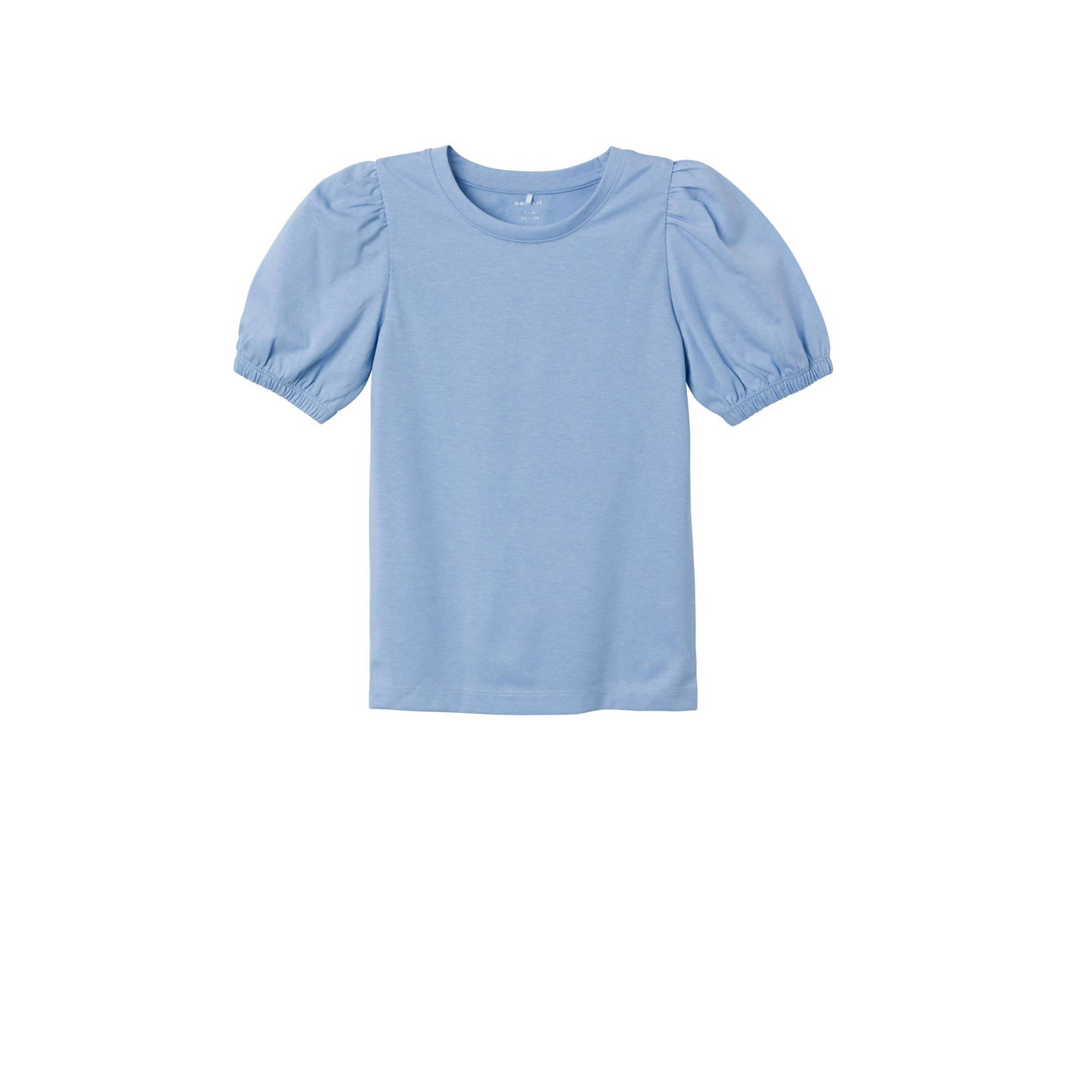 Name it KIDS T-shirt NKFFORRET lichtblauw Meisjes Biologisch katoen Ronde hals 146 152